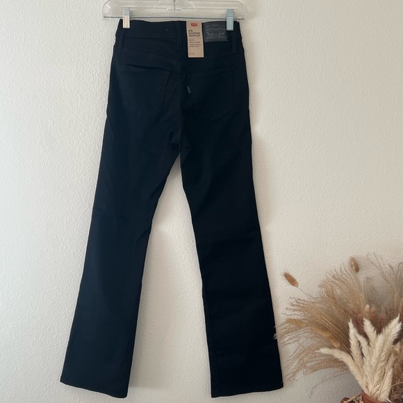 Levi’s 315 shaping boot cut mid rise black jeans size 25 x 30 - Picture 2 of 3